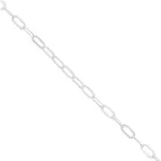 2.7mm 925 Sterling Silver oval cable mesh chain x50cm