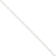 2.85mm 925 Sterling Silver Alternating fancy mesh chain x50cm|raw }}