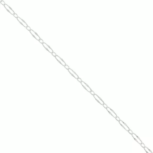 2.85mm 925 Sterling Silver Alternating fancy mesh chain x50cm