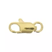 11mm Lobster clasp with an open jumpring - 3 micron gold plated x1