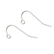 22mm 925 Sterling Silver earwires x2|raw }}