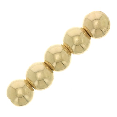 2mm Round beads - Gold filled light  x10