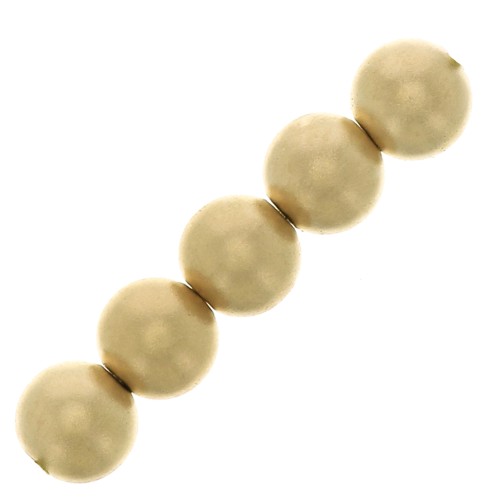 4mm Round beads - Satin Gold filled x10
