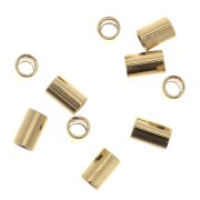 3x2mm Crimp Tubes - Gold filled x50|raw }}