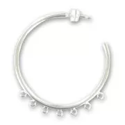Earring hoops 40mm Silver tone x2