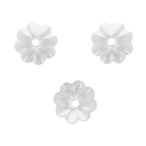 4mm 925 Sterling Silver Flower bead caps x10