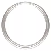14mm 925 Sterling Silver Leverback Hoop Earrings x2