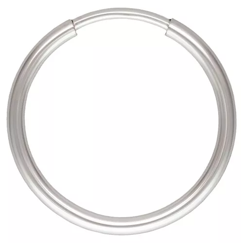 14mm 925 Sterling Silver Leverback Hoop Earrings x2