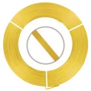 Flat aluminium wire 5mm Gold x 10m