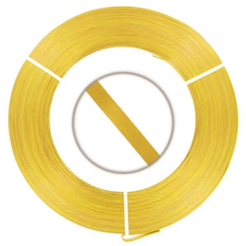 Flat aluminium wire 5mm Gold x 10m