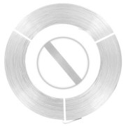 Flat aluminium wire 5mm Silver x 10m
