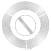 Flat aluminium wire 5mm Silver x 10m