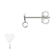 925 Sterling Silver 3.5mm Round earstuds with open ring x2|raw }}