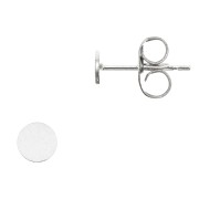 925 Sterling Silver Round earstuds for 4 mm cabochon x2