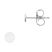 925 Sterling Silver Round earstuds for 4 mm cabochon x2