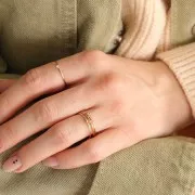 Fine ring with setting for 2.2 mm 1088 cabochon - Size 54 - Gold filled x1