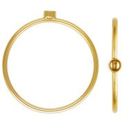 Fine ring with setting for 2.2 mm 1088 cabochon - Size 57 - Gold filled x1