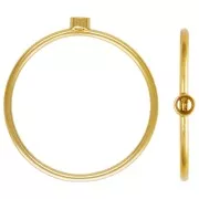 Fine ring with setting for 2.2 mm 1088 cabochon - Size 57 - Gold filled x1