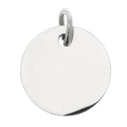 12mm Stainless steel Smooth round engraving charm with open ring x1|raw }}