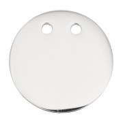 13mm Stainless steel Round 2-hole I Wish charm x1