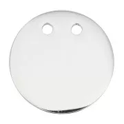 13mm Stainless steel Round 2-hole I Wish charm x1