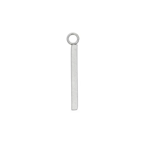 304L Stainless Steel 15x1.5mm Vertical bar charms with open ring x6