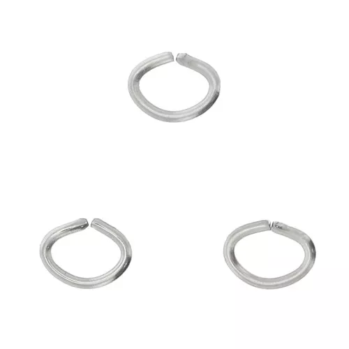 4x3x0.6mm Stainless steel oval open Jump rings x50