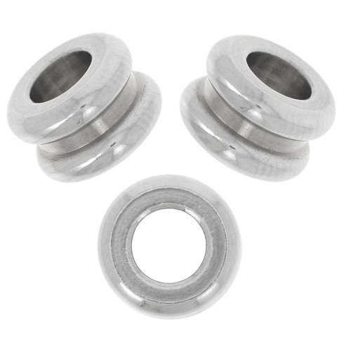 Large-hole bead 5x7 mm - 304 stainless steel x1