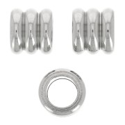7x8mm Stainless steel Large hole bead x1