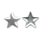 Metal Hotfix star 5mm Rhodium tone x100