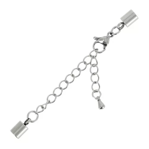 10 mm Lobster Clasp + 4 mm cord chain - 304 stainless steel x1