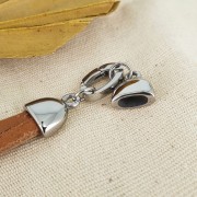 Stainless steel 15mm lobster clasp for 7 mm lace x1