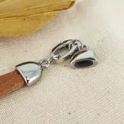 Stainless steel 15mm lobster clasp for 7 mm lace x1