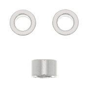 Stainless steel 8x5 mm Heishi bead - flat disc with large hole x1|raw }}