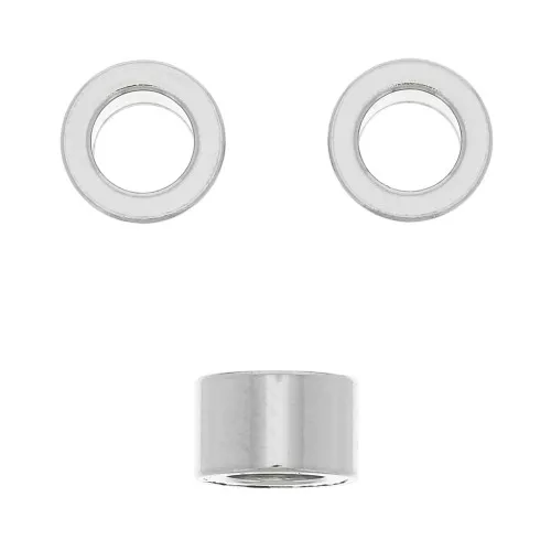 Stainless steel 8x5 mm Heishi bead - flat disc with large hole x1