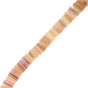5mm Shell Round Heishi beads - Pink Beige x62cm