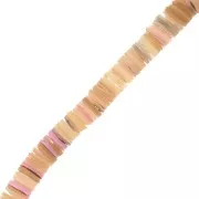 5mm Shell Round Heishi beads - Pink Beige x62cm