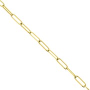 4mm Stainless Steel 316L Rectangle Mesh Chain - Gold Tone x50cm|raw }}