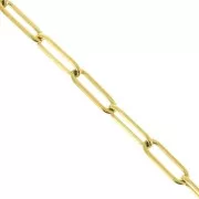 4mm Stainless Steel 316L Rectangle Mesh Chain - Gold Tone x50cm