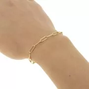 4mm Stainless Steel 316L Rectangle Mesh Chain - Gold Tone x50cm