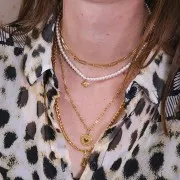 4mm Stainless Steel 316L Rectangle Mesh Chain - Gold Tone x50cm