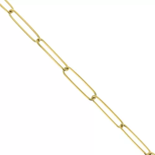 Rectangle 5 mm mesh chain - 304 stainless steel, gold-plated x50cm