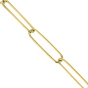 Rectangle 5 mm mesh chain - 304 stainless steel, gold-plated x50cm