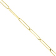 4mm Stainless Steel 304 Long Rectangle Mesh Chain - Gold Tone x50cm