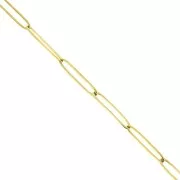 4mm Stainless Steel 304 Long Rectangle Mesh Chain - Gold Tone x50cm