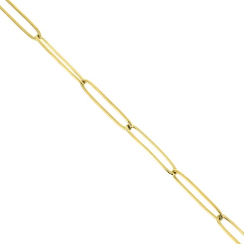 4mm Stainless Steel 304 Long Rectangle Mesh Chain - Gold Tone x50cm