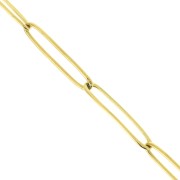 4mm Stainless Steel 304 Long Rectangle Mesh Chain - Gold Tone x50cm