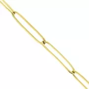 4mm Stainless Steel 304 Long Rectangle Mesh Chain - Gold Tone x50cm
