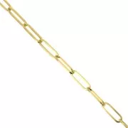 4.8mm Stainless Steel 316L Rectangle Mesh Chain - Gold Tone x50cm
