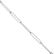 4 mm Elongated Rectangle Chain Link, 304 Stainless Steel, 1 m